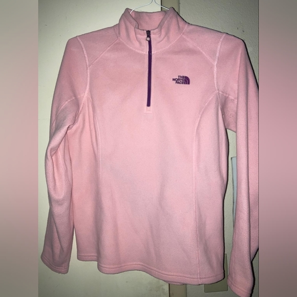 The North Face Tops - The North Face quarter zip lightweight fleece, Pink, sz M, good condition!